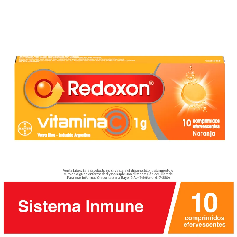 Redoxon Vitamina C 1g Sabor Naranja - Caja de 10 comp. efervescentes