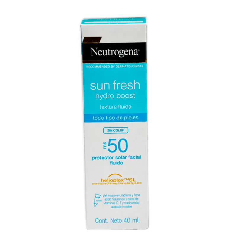Protector Solar Facial Fluido FPS 50 Neutrogena Sin Color - Cont.40 mL