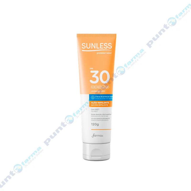 Protector Solar con Repelente FPS 30 Sunless  - Cont. 120g