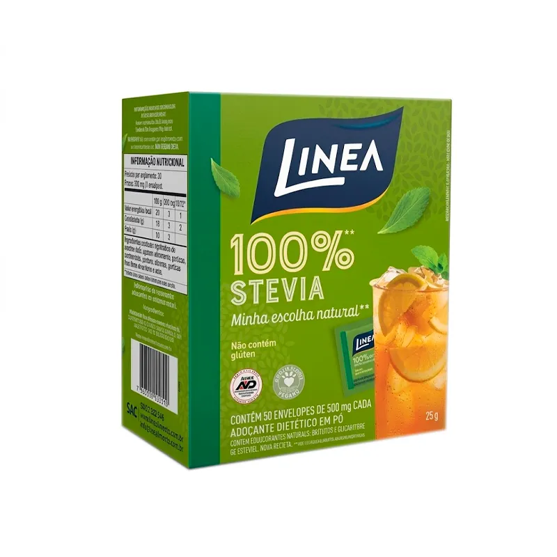 Edulcorante en Polvo 100% Stevia Linea - Cont. 50 Sobres