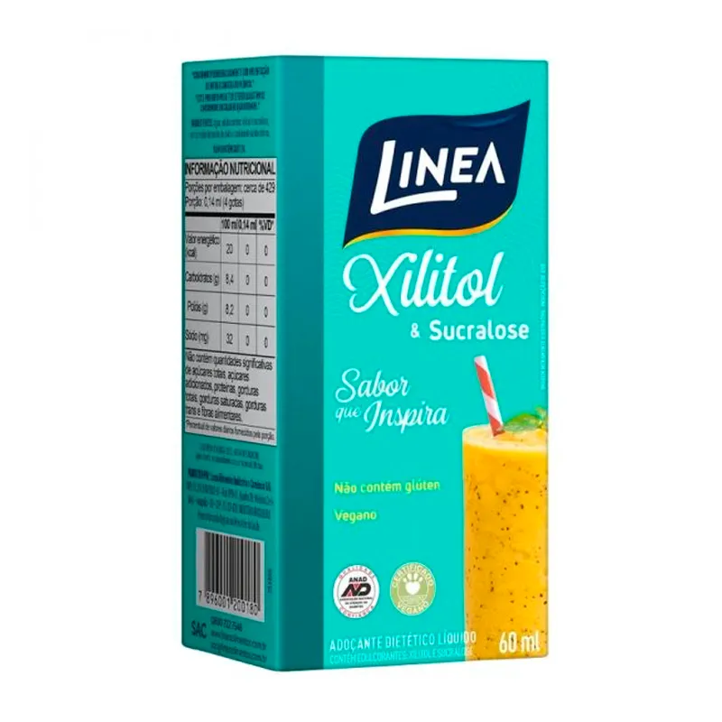 Edulcorante Liquido de Xilitol y Sucralosa Linea - Cont. 60 mL