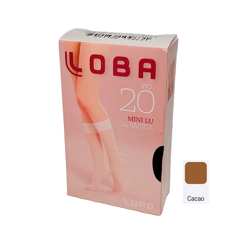 Mini Media Fina Cacao 3/4 Básico Loba Lupo - Cont. 1 par