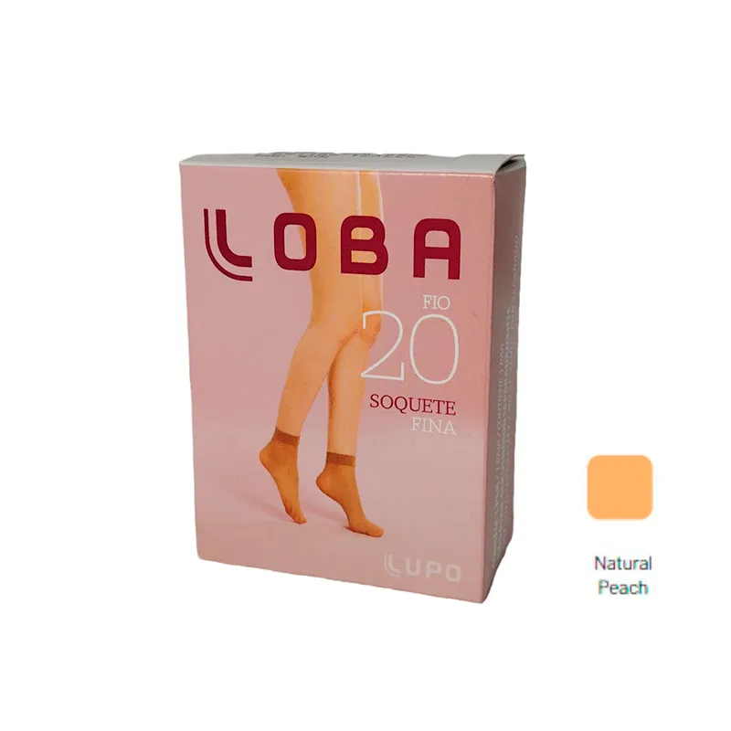 Media Fina Soquete Natural Peach Loba Lupo - Cont. 1 par