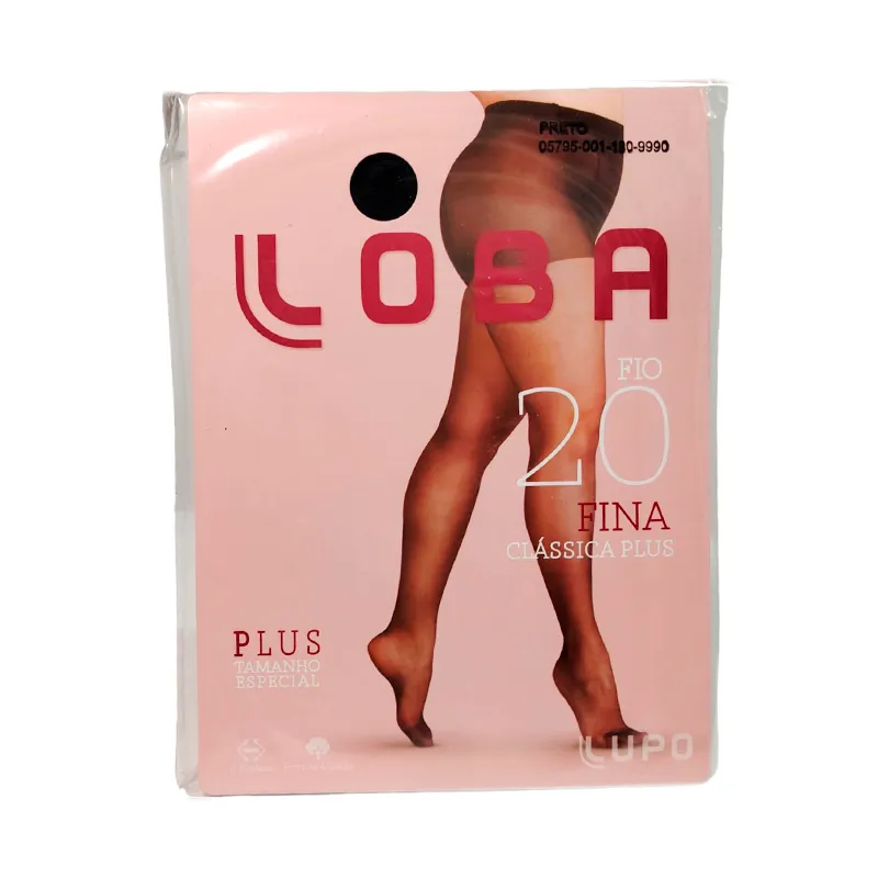 Media Fina Tamaño Especial Negro XG Loba Lupo - Cont. 1 unidad