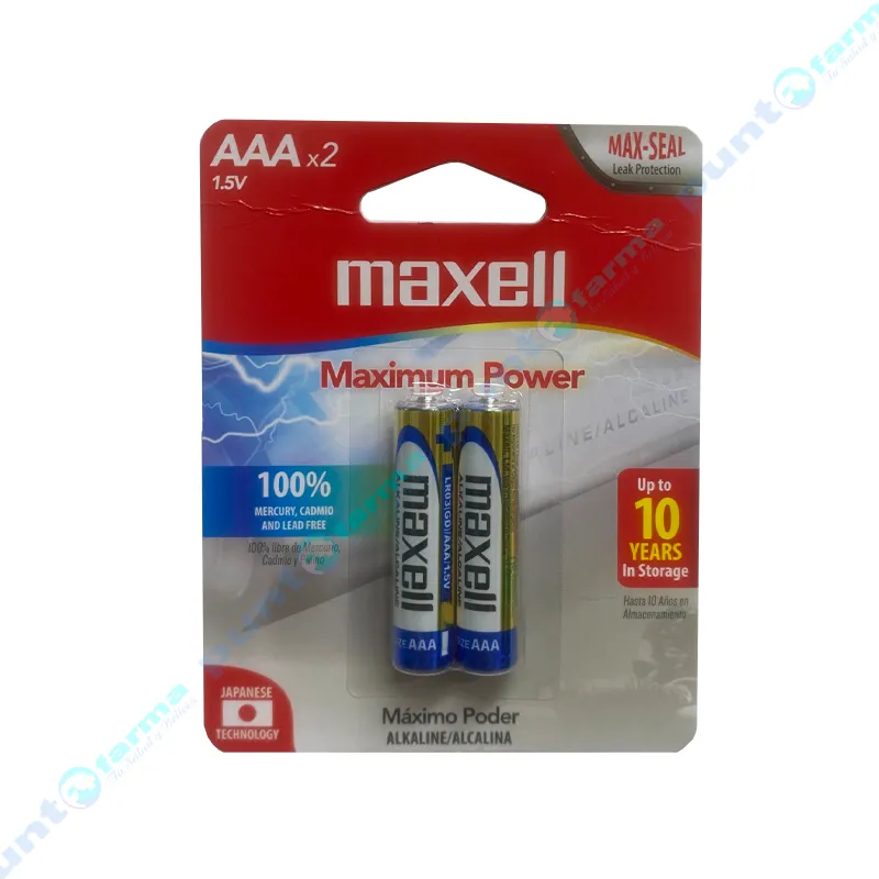Pilas Alcalinas AAA x 2 Maxell