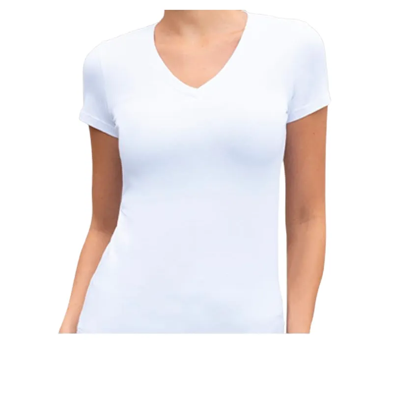 Remera Basica Licra Algodon Blanco M Kalua