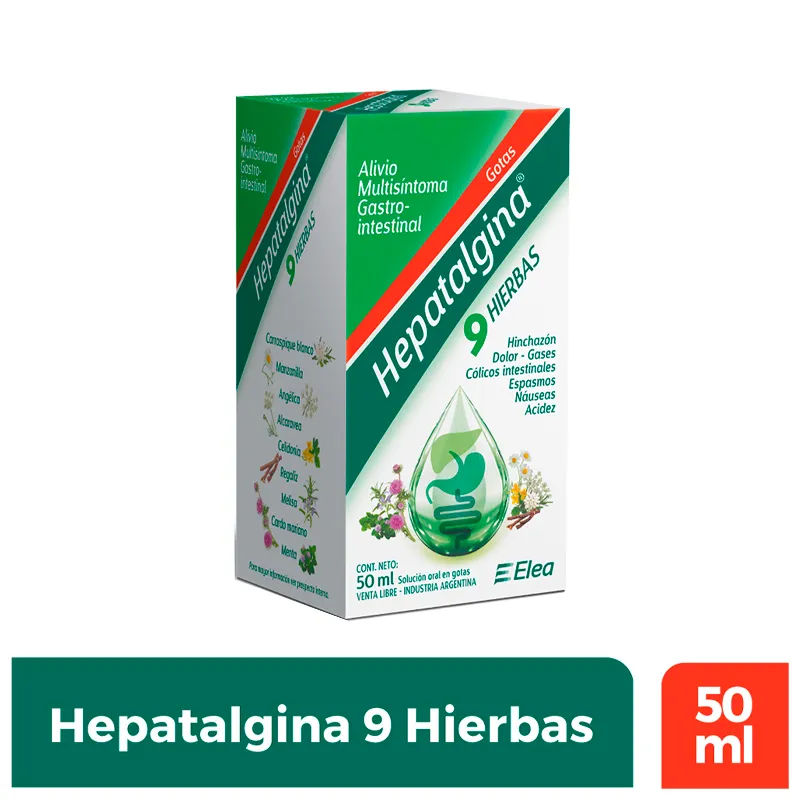 Hepatalgina 9 Hierbas Gotas - Frasco de 50 mL
