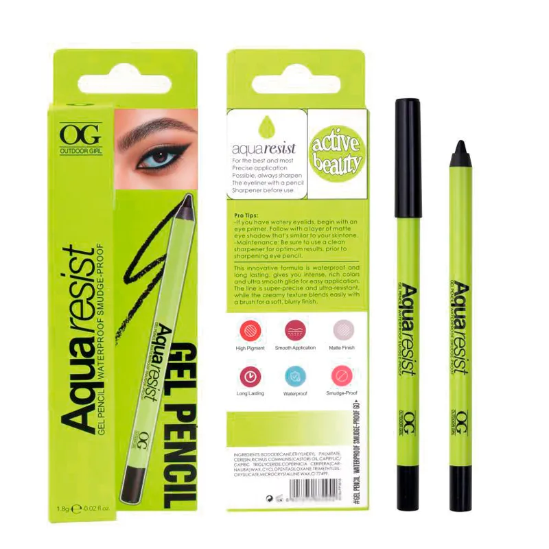 Lapiz de Ojos en Gel Aquaresist Waterproof Black Outdoor Girl - 1.8 gr