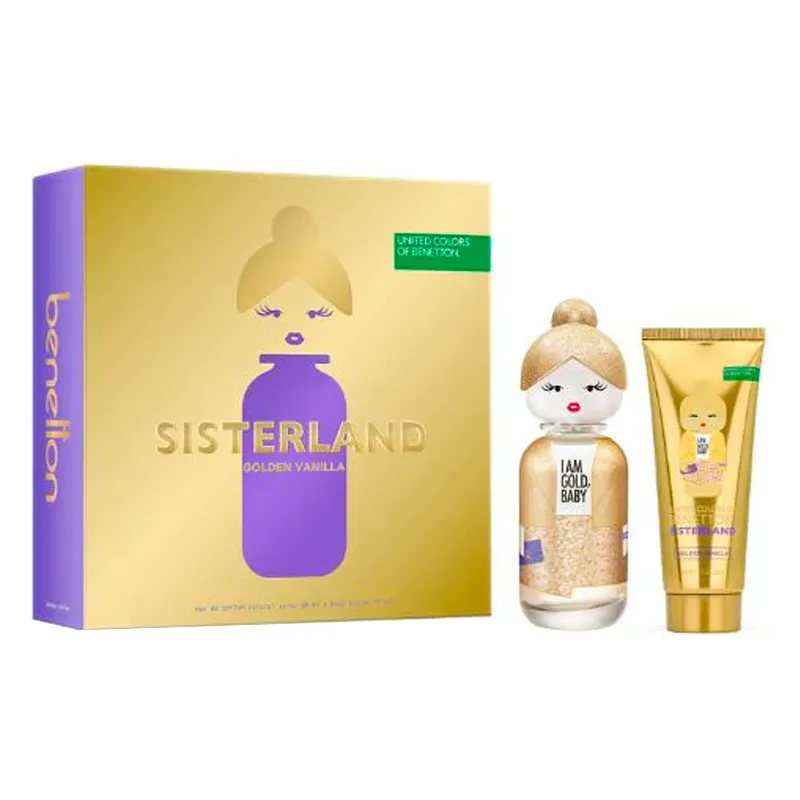 Set Sisterland Golden Vainilla 80 ml+ Body Lotion 75 ml Benetton
