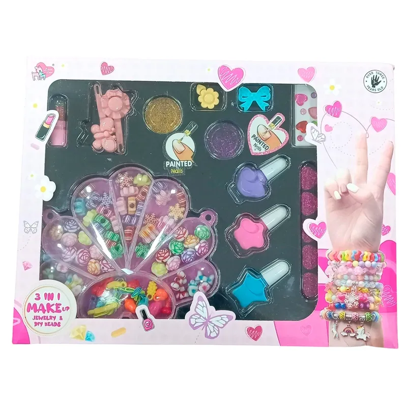 Set 3 en 1 para Pulseras, Manicuras y Maquillaje