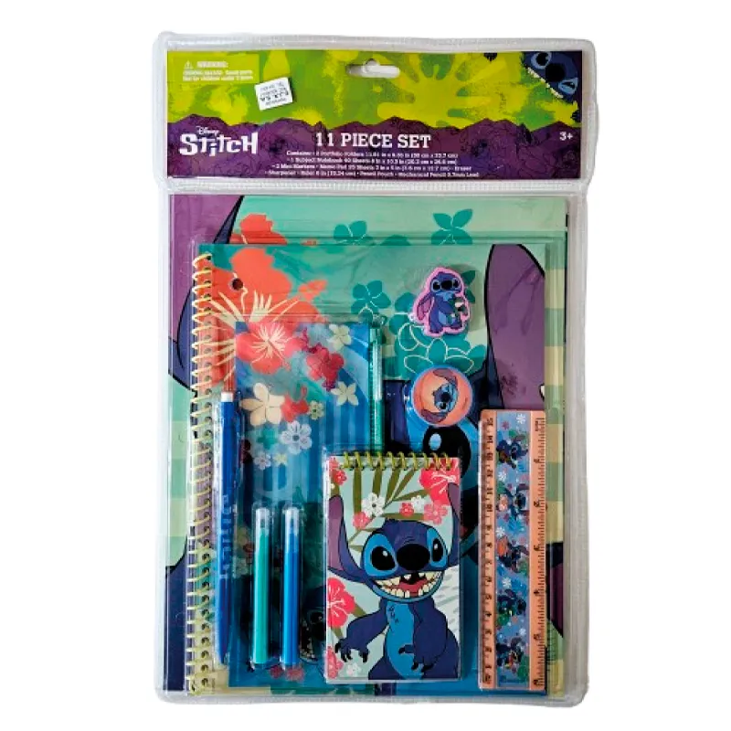 Diario con accesorios Stitch - Cont. 11 piezas