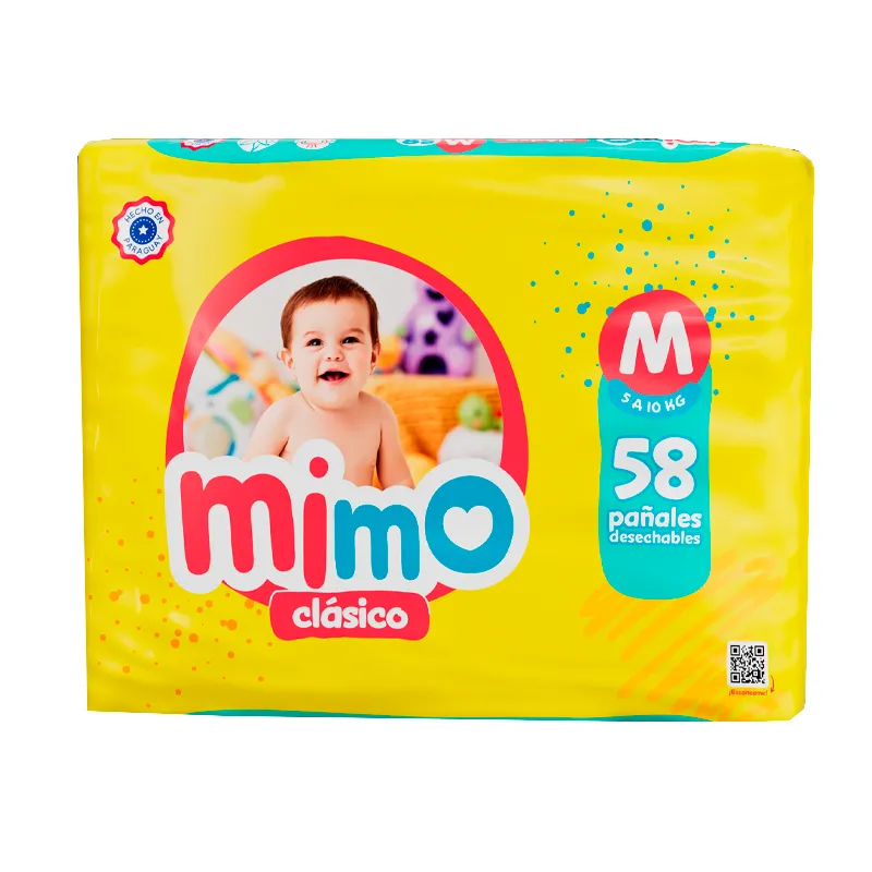 Pañal Clasico Mediano Mimo - Cont.58 unidades