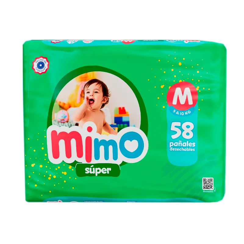 Pañales Mimo Super Mediano Mega M - Cont. 58 Unidades