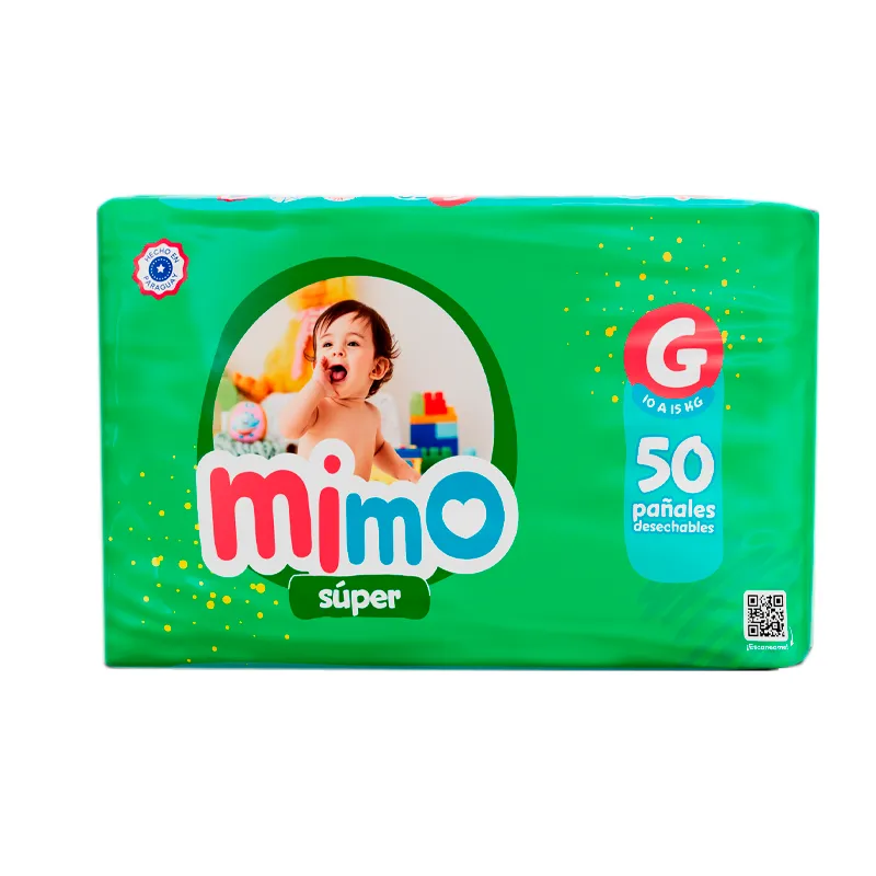 Pañales Mimo Super Grande Mega G - Cont. 50 Unidades
