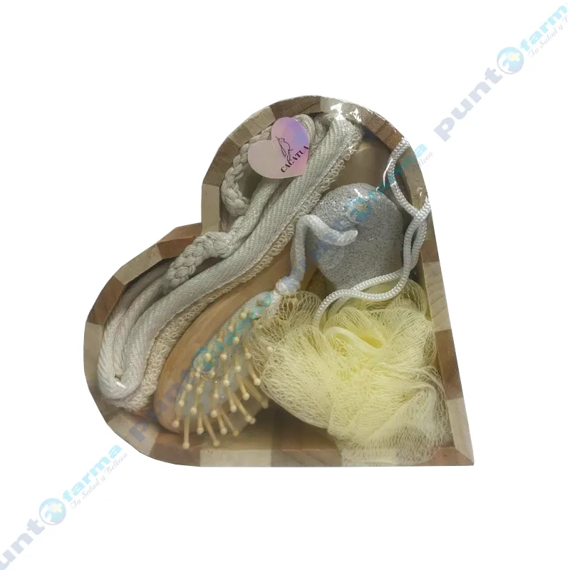 Kit de Baño Corazón Texco - Cont.4 piezas