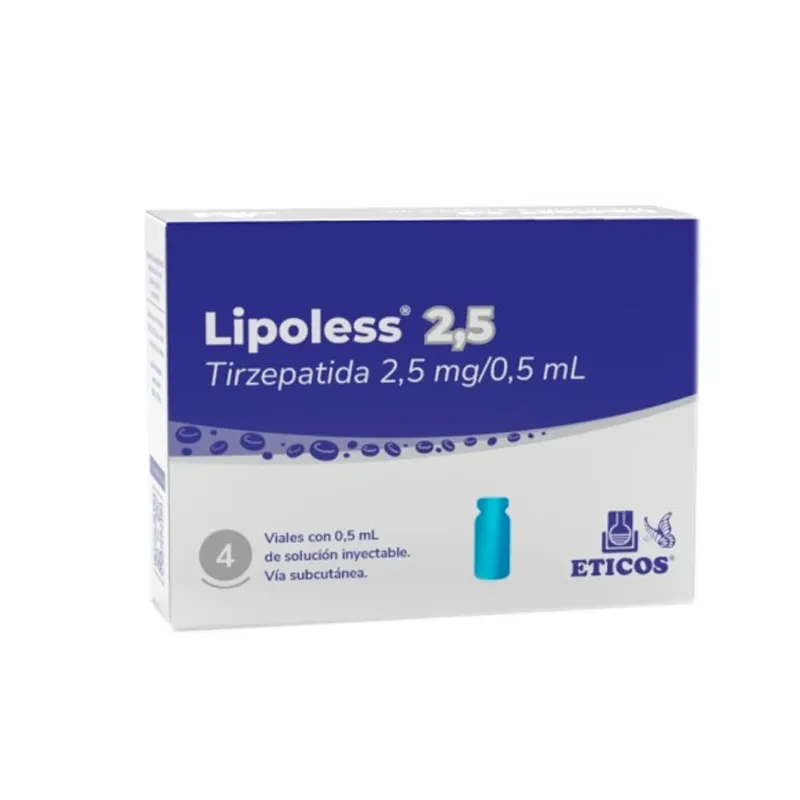 Lipoless Tirzepatida 2,5 mg/0,5 ml - Cont. 4 Viales