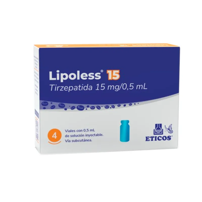 Lipoless Tirzepatida 15 mg/0,5 ml - Cont. 4 Viales