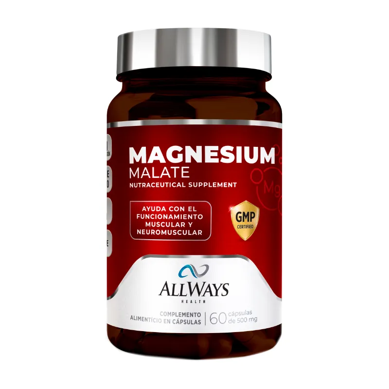 Suplemento Nutricional Magnesium Malate Allways Health 
- Cont. 60 Capsulas