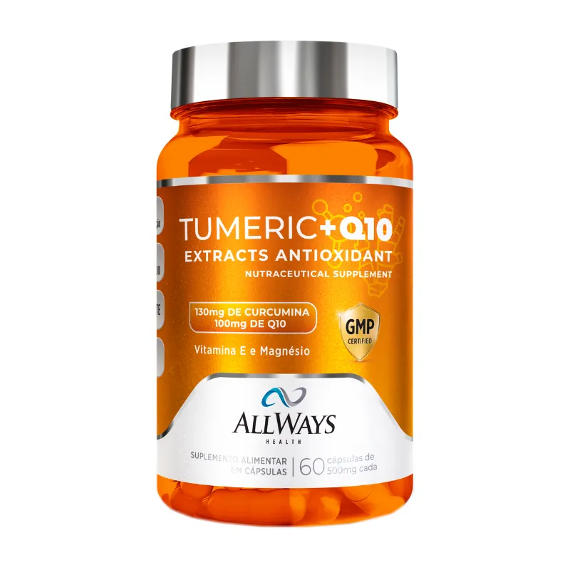 Suplemento Nutricional Tumeric +Q10 Allways Health - Cont. 60 Capsulas