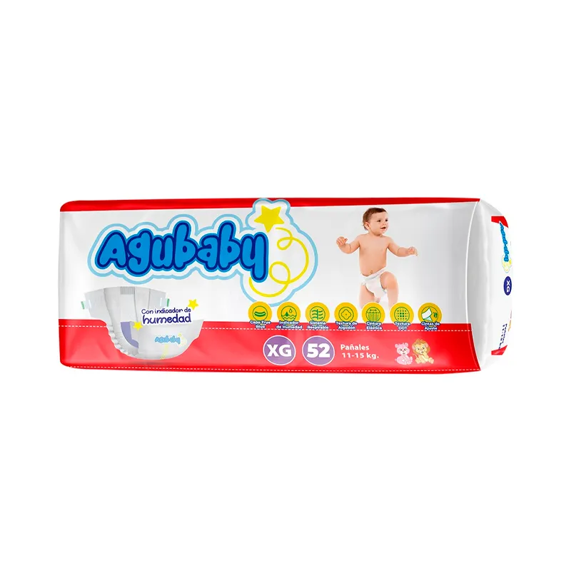 Pañal Desechable XG Agubaby - Cont. 52 Unidades