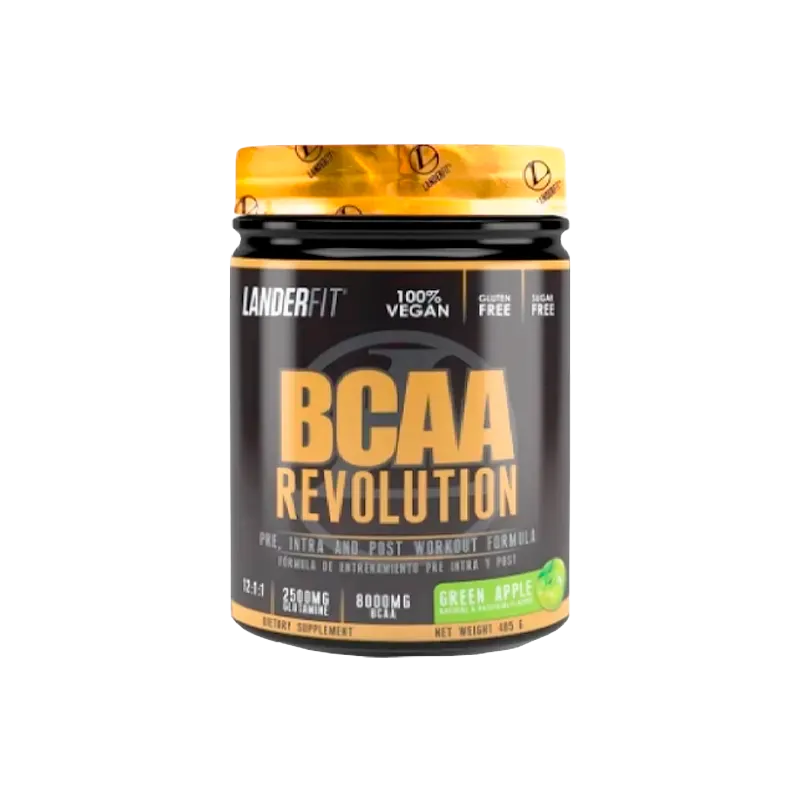 Suplemento BCAA Revolution Green Aple Landerfit - Cont.405gr