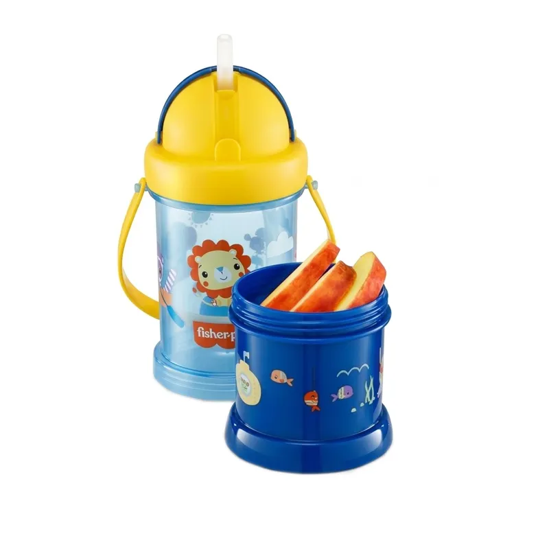 Vaso con Porta Snack Azul Fisher Price
