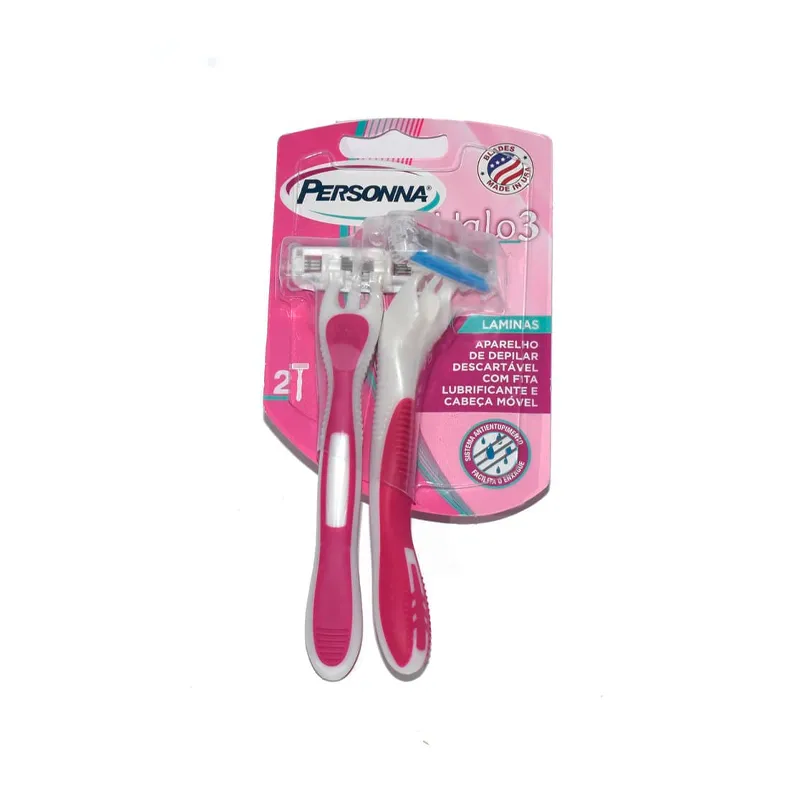 Maquina para Afeitar Halo 3 Femenino Personna - Cont.2 unidades