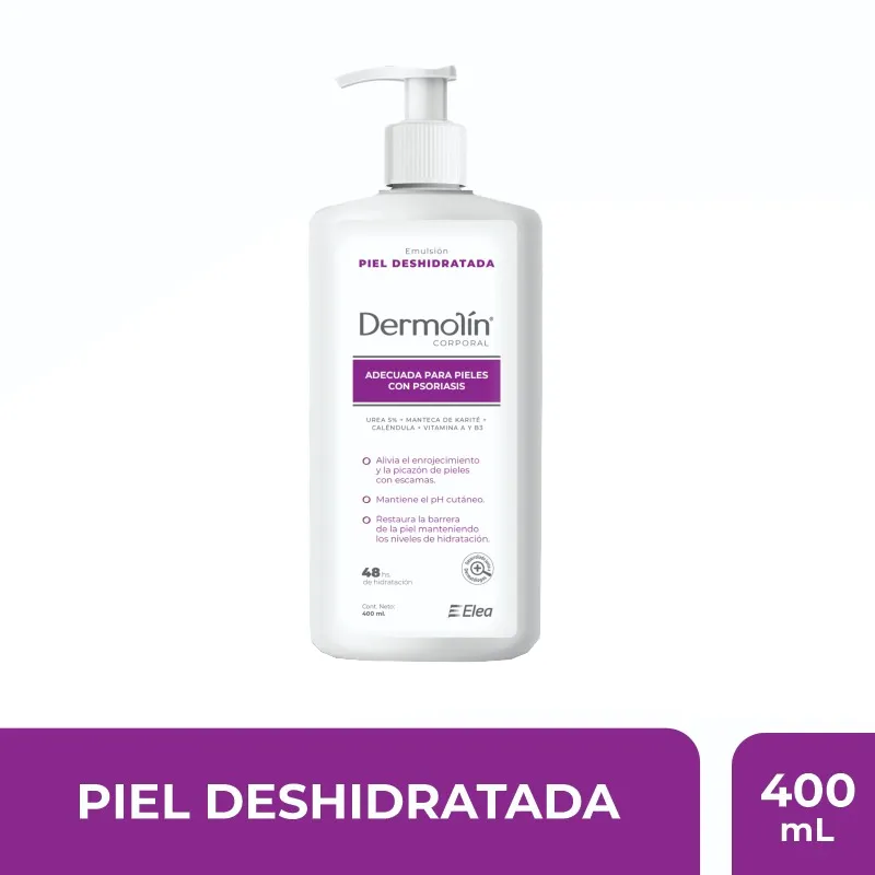 Emulsión Corporal Piel Deshidratada Dermolin - Cont. 400 mL