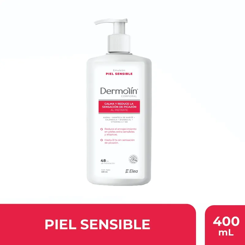 Emulsion Corporal Piel Sensible Dermolin - Cont. 400 mL