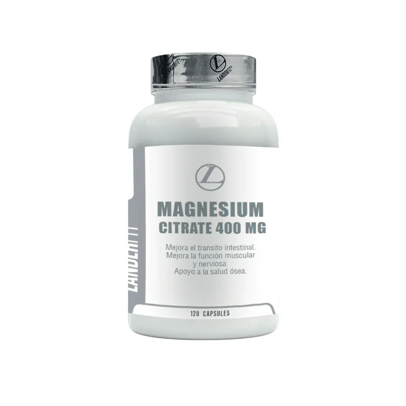 Citrato de Magnesio 400 mg Landerfit - Cont. 120 Capsulas