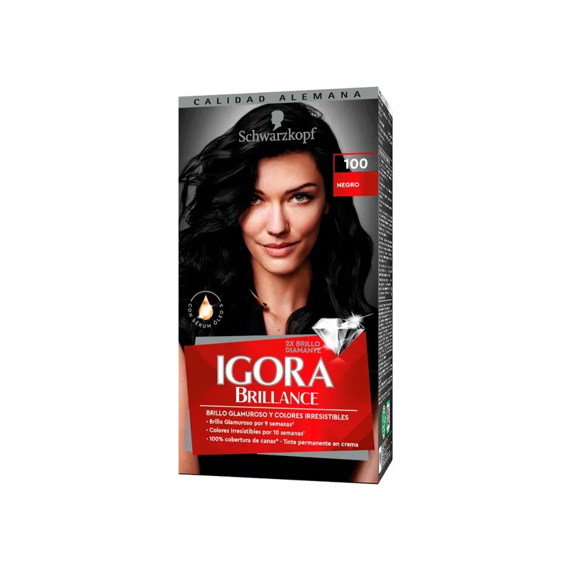 Kit Crema Coloracion Brillance Negro Igora