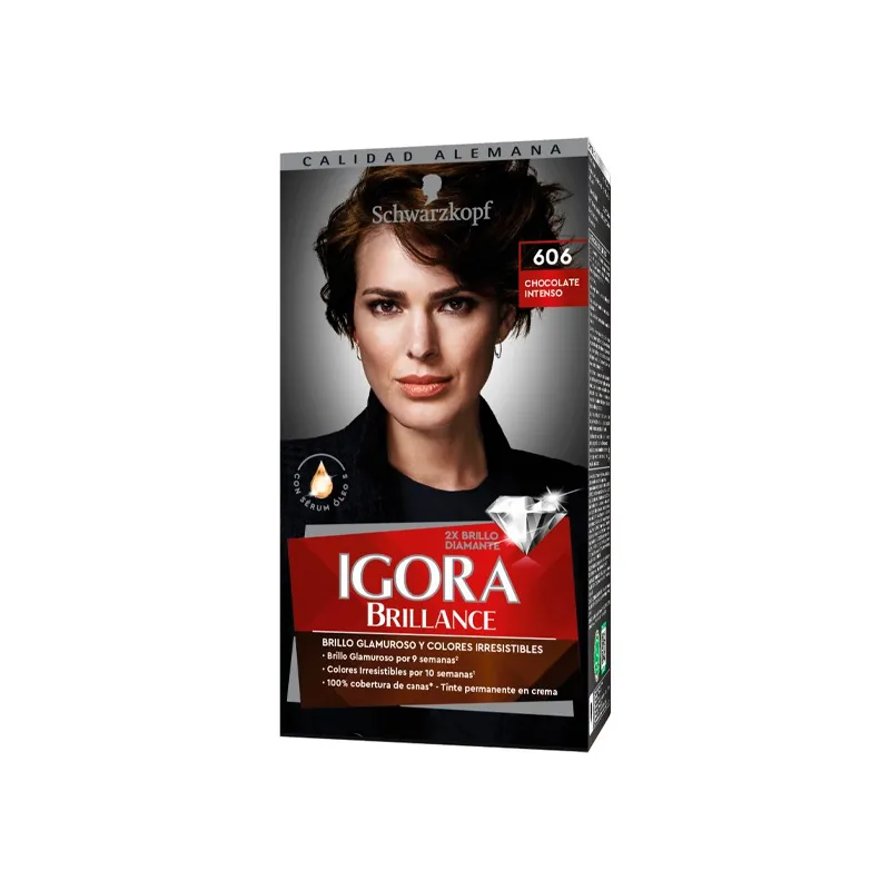 Kit Crema Coloracion Brillance 606 Chocolate Intenso Igora