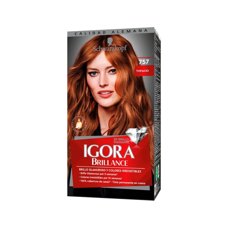 Kit Crema Coloracion Brillance 757 Topacio Igora