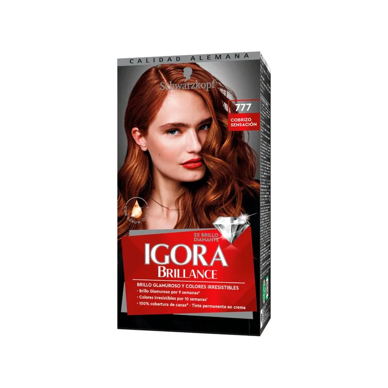 Kit Crema Coloracion Brillance 777 Cobrizo Tentasion Igora