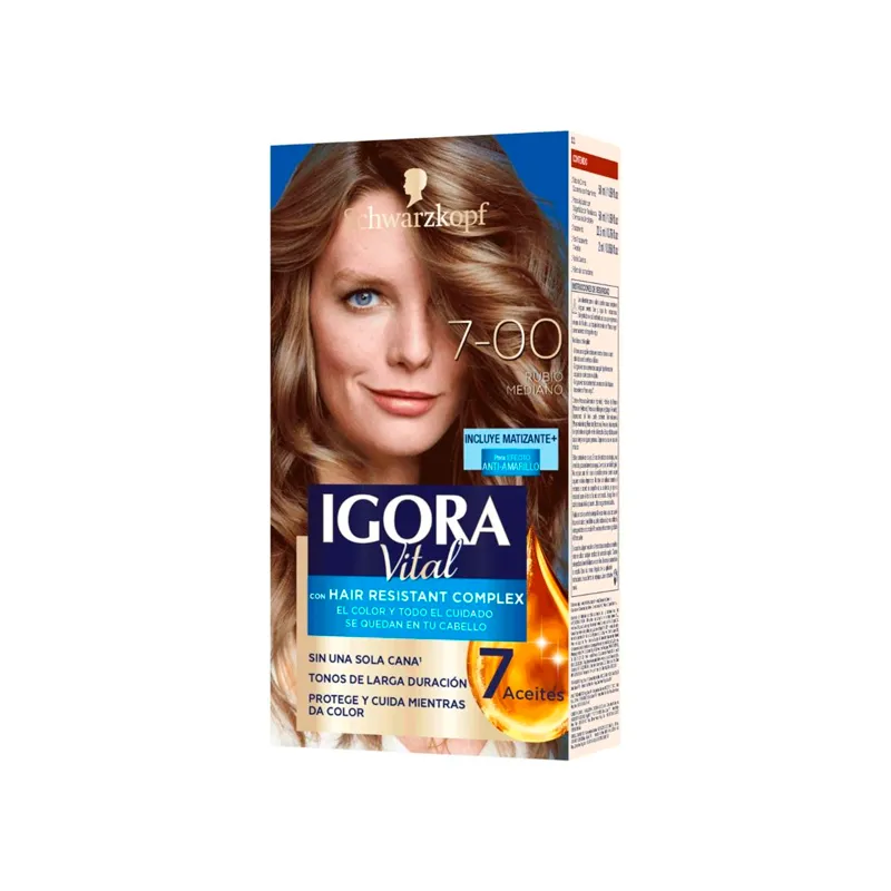 Kit Crema Coloracion Vital 7-00 Rubio Mediano Igora