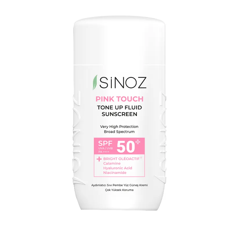 Protector Solar Fluido Pink Touch Tone Up SPF50+ Sinoz - Cont. 50 mL