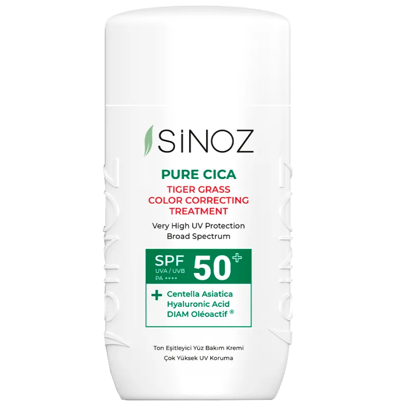 Protector Solar Pure Cica Color Corrting Fluido SPF 50+ Sinoz - Cont. 50 mL