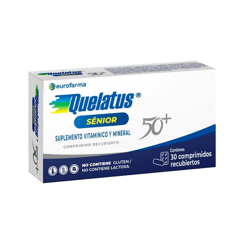 Quelatus Senior Suplemento Vitaminico y Mineral - Cont. 30 Comprimidos