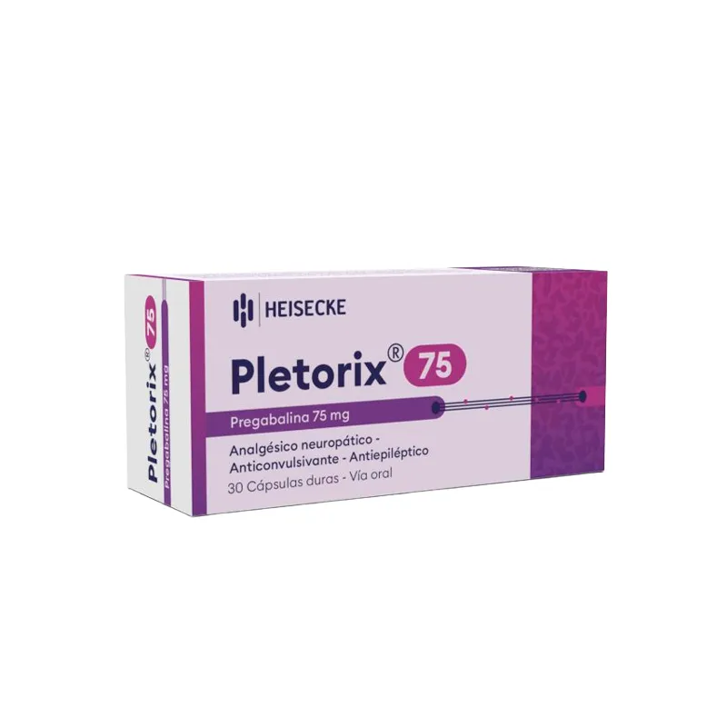 Pletorix Pregabalina 75 mg - Cont.30 capsulas