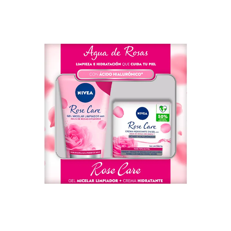 Pack Rose Care Gel Micelar Limpiador + Crema Hidratante Nivea