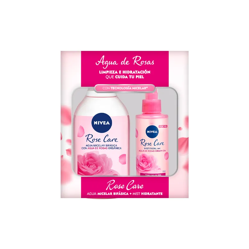 Pack Rose Care Agua Micelar Bifasica + Mist Facial Nivea