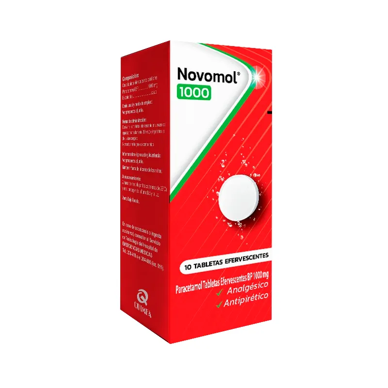 Novomol Paracetamol 1000 mg - Cont. 10 Tabletas Efervescentes
