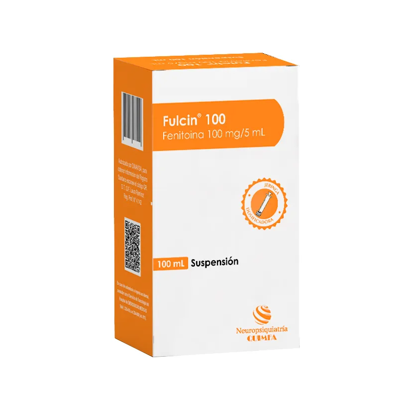 Fulcin Fenitoina 100 mg/5 ml - Cont. 100 mL