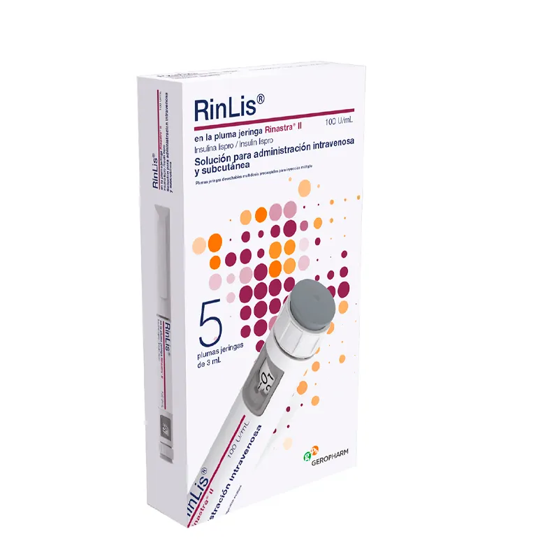 Rinlis Pluma 100 UI - Cont. 5 Jeringas Prellenadas