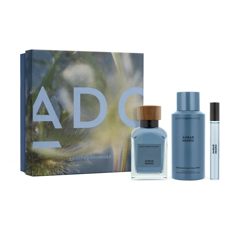 Set Ambar Negro Eau de Parfum 120 ml+Desodorante 150ml+10 Adolfo Dominguez