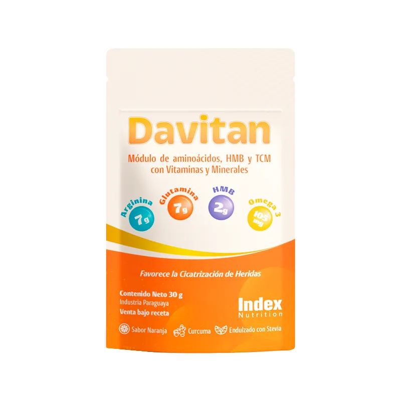 Davitan Arginina 7 gr Glutamina 7 gr - Sachet de 30 gr