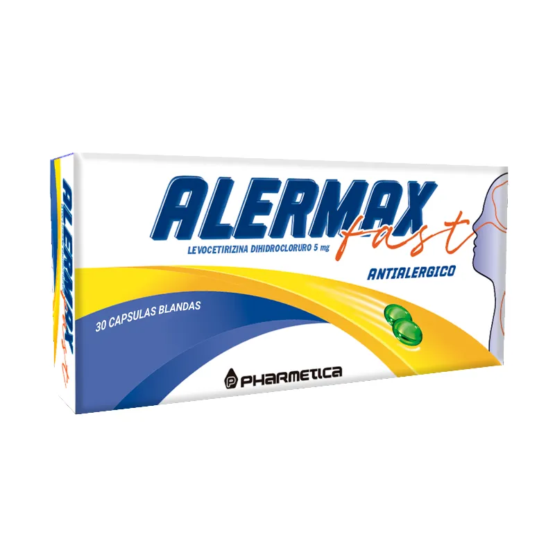 Alermax Fast Levocetirizina Dihidrocloruro 5 mg - Cont. 30 Capsulas