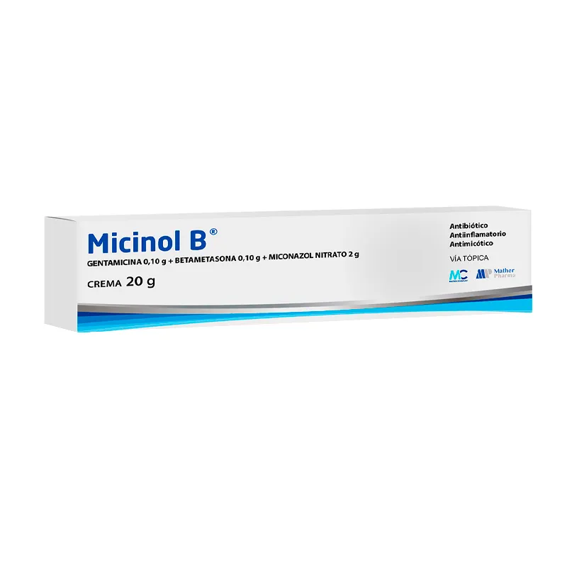 Micinol B Gentamicina 0,10 g Betametasona 0,10 g - Pomo de 20 gr