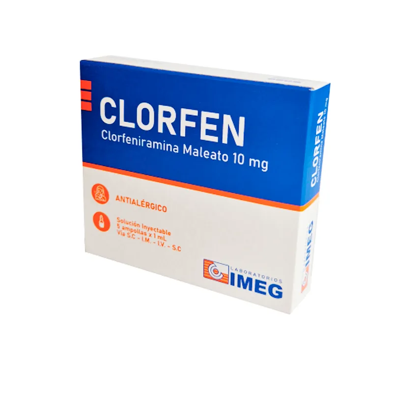 Clorfen Clorfeniramina Maleato 10 mg - Cont. 5 Ampollas