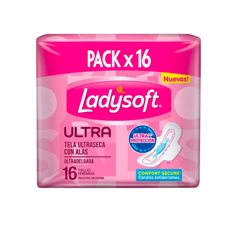 Toallas Femeninas Ultraseca Ladysoft - Cont.16 Unidades